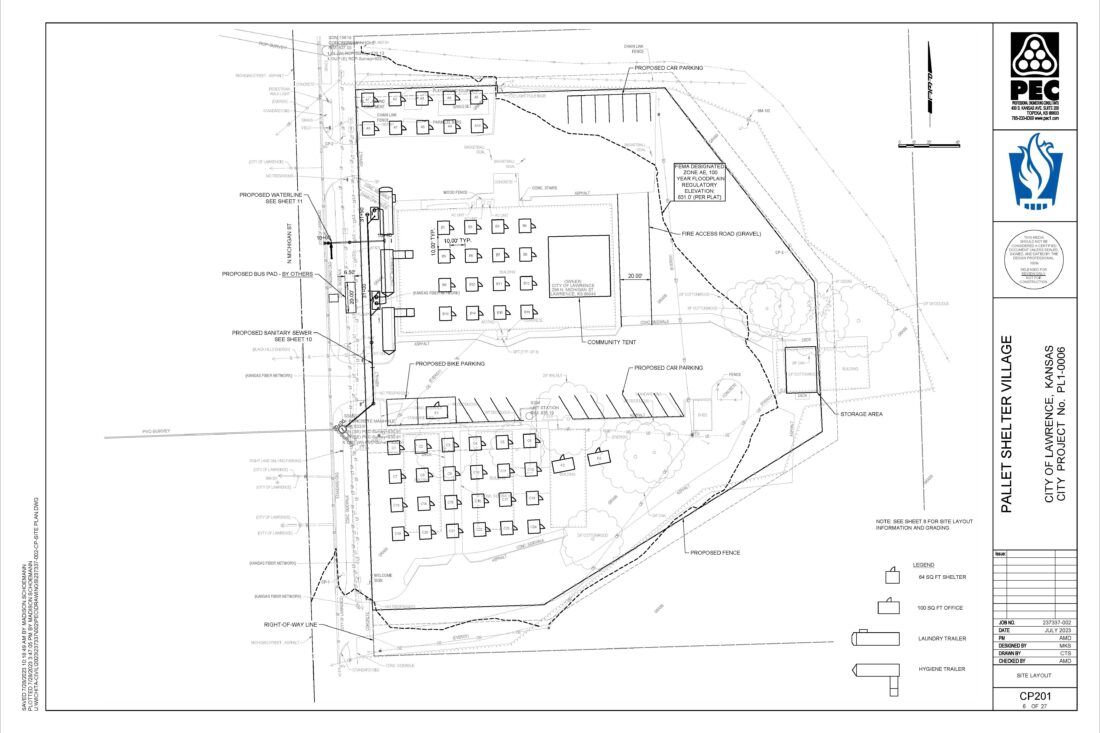 City of Lawrence releases final site design plan for future Pallet Shelter Village News
